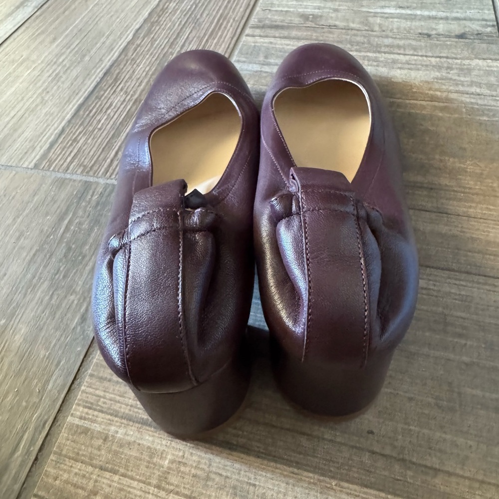 Everlane Burgundy Leather Block Heel Pumps - Picture 7 of 11